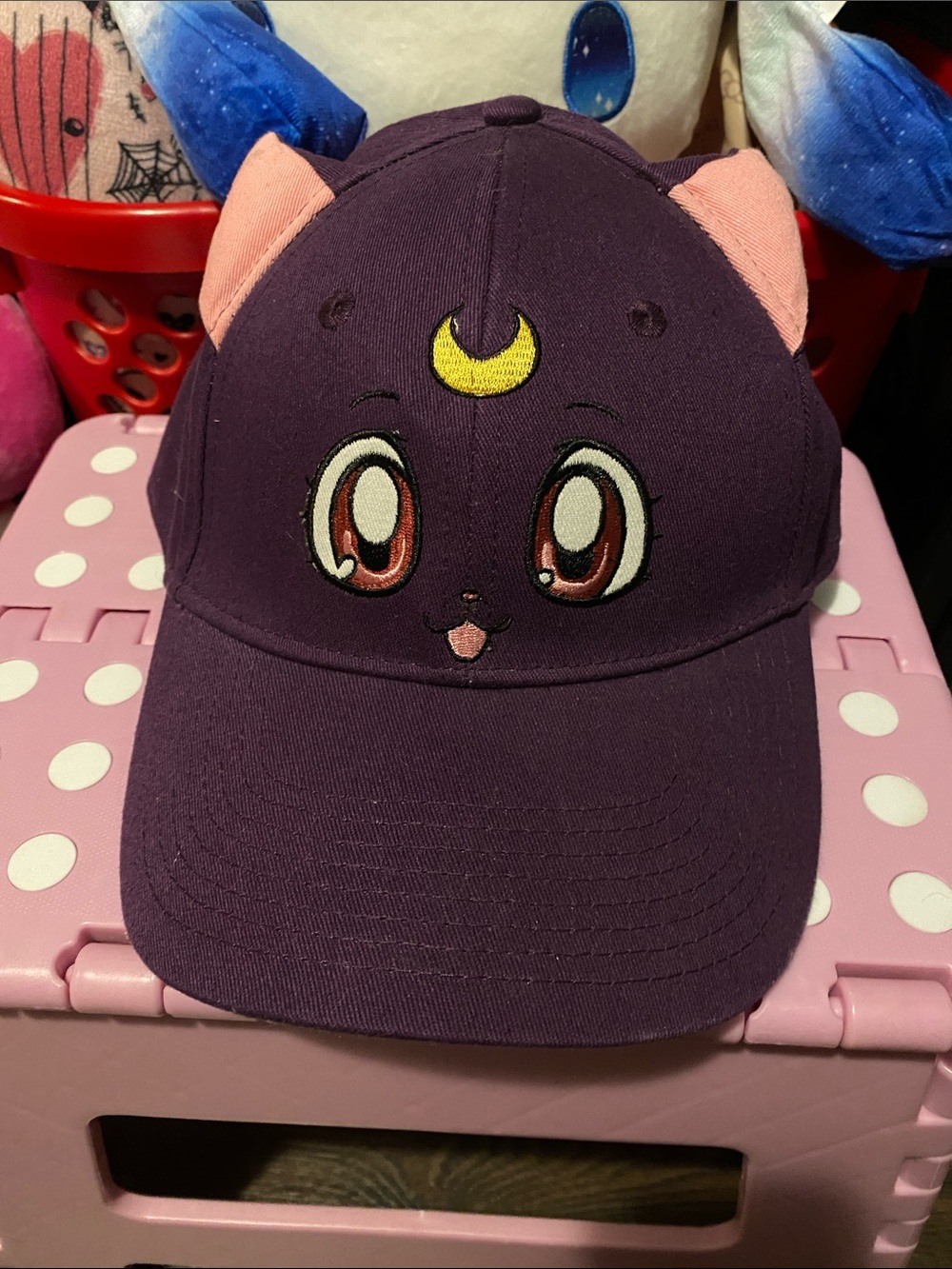 Sailor Moon Luna Cat Adjustable Cap 🖤💜